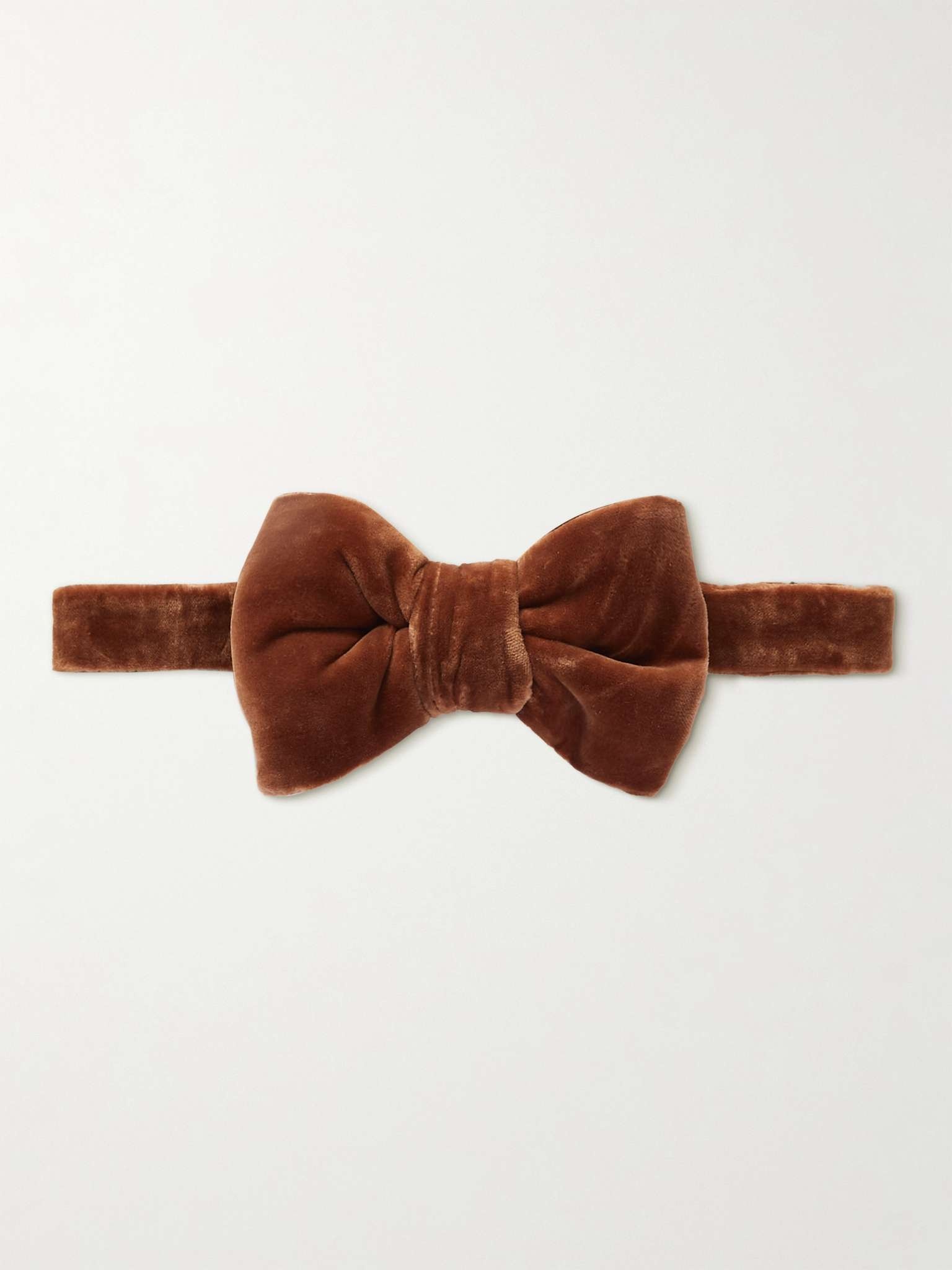 Pre-Tied Cotton-Velvet Bow Tie - 1