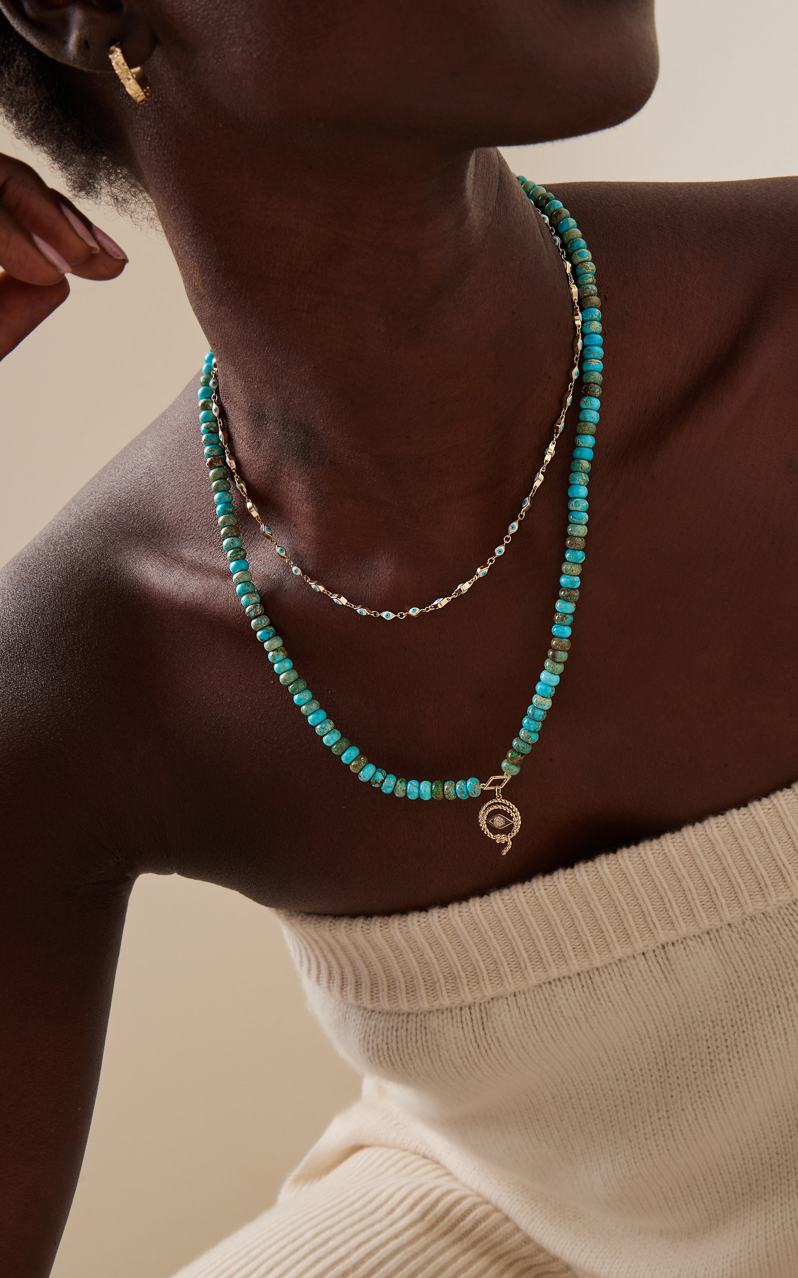 14K Gold Charm Necklace gold - 2