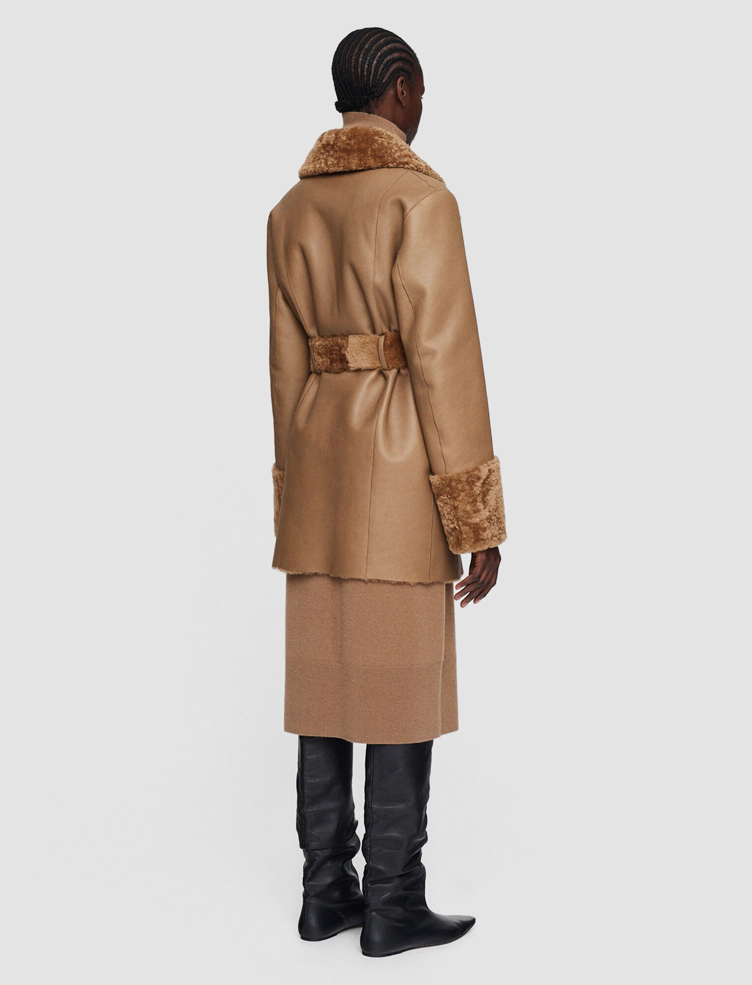 Leman Reversible Shearling Coat - 3