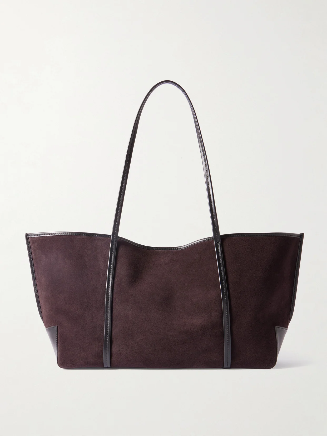 Bateau Leather-trimmed Suede Tote - 1