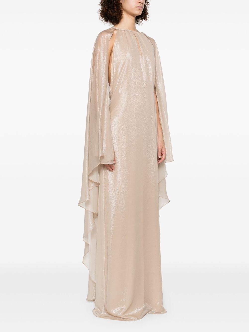 lurex maxi dress - 3