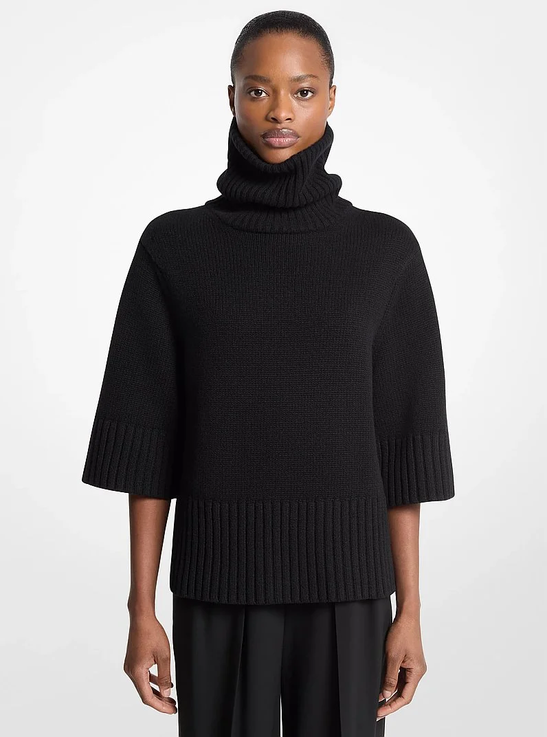 Cashmere Funnel-Neck Sweater - 1