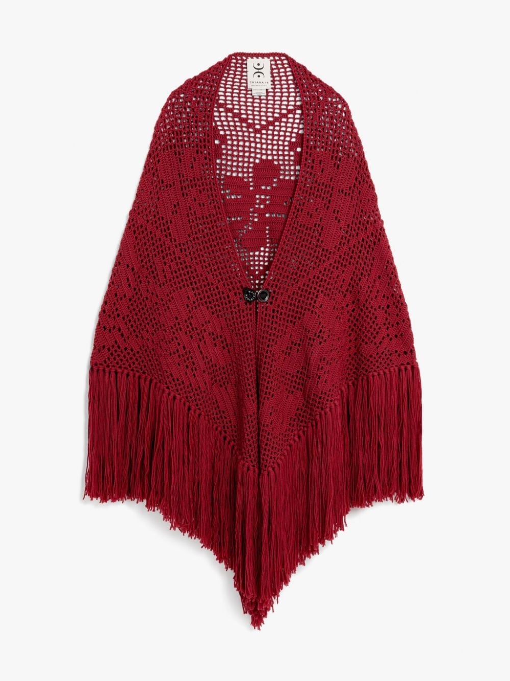 CHIARA IS BURGUNDY WOOL SHAWL - 1