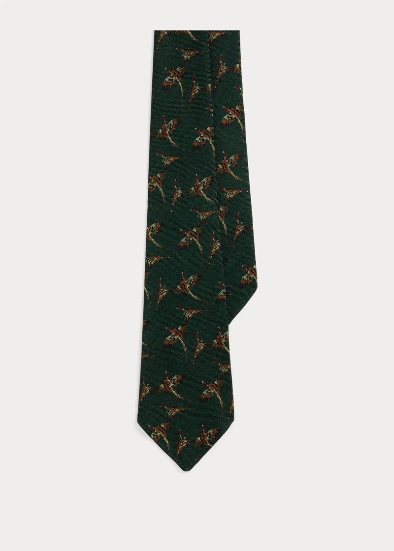 Vintage-Inspired Duck-Print Challis Tie 1