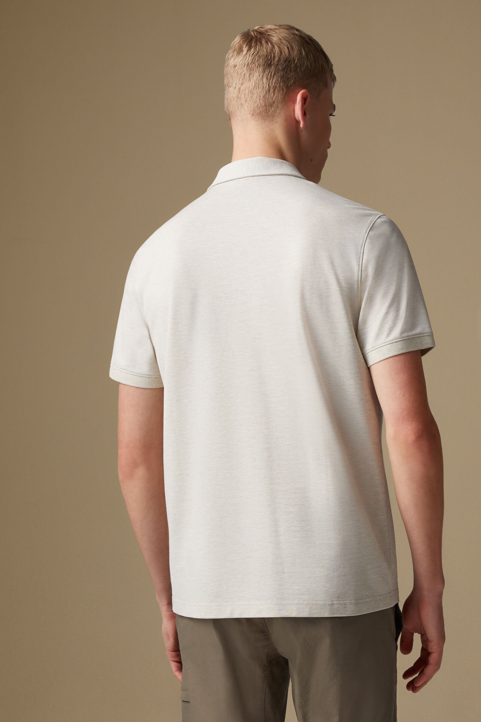 Timo Polo shirt in Beige melange - 3