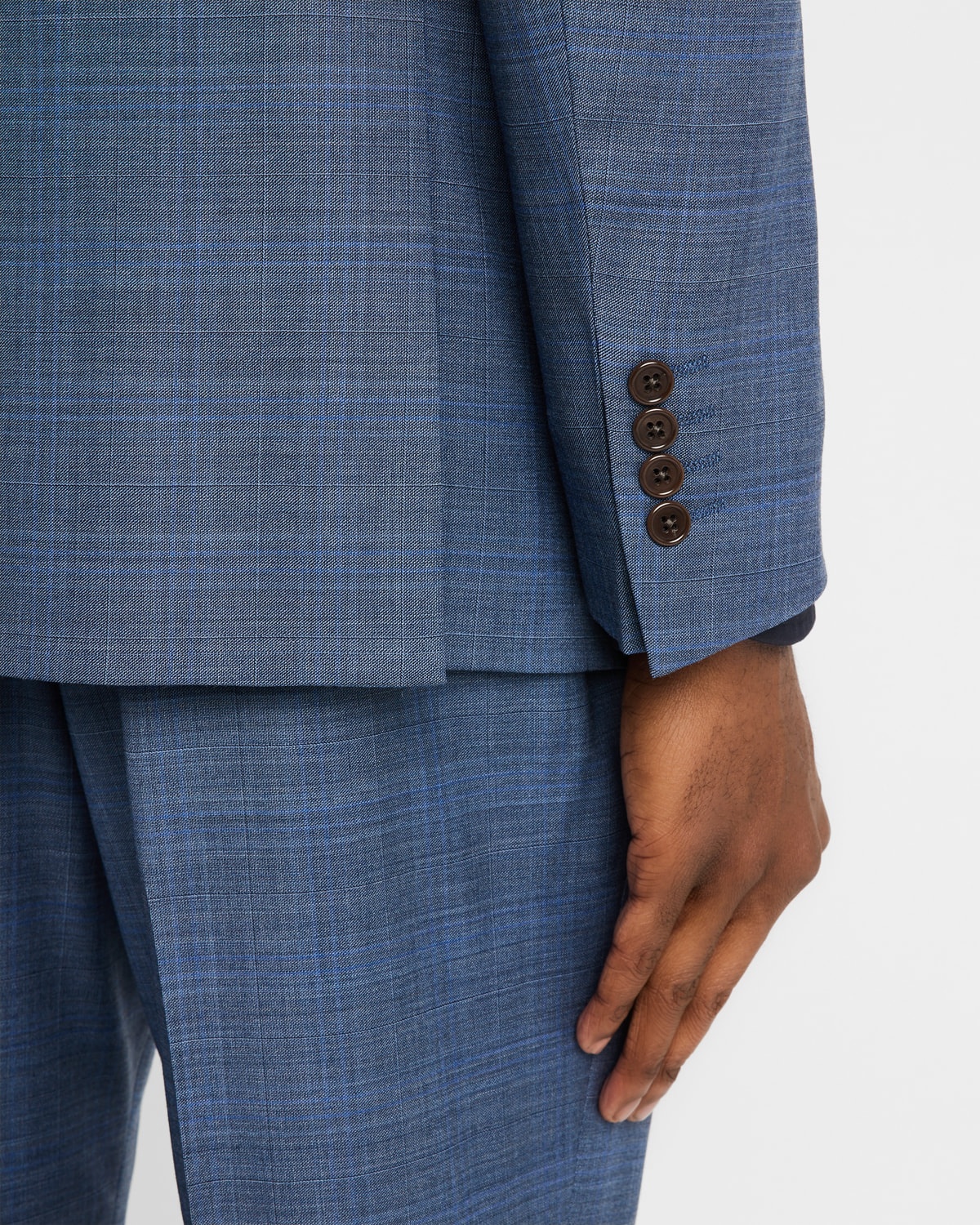 Men's Subtle Grid Check Suit - 2