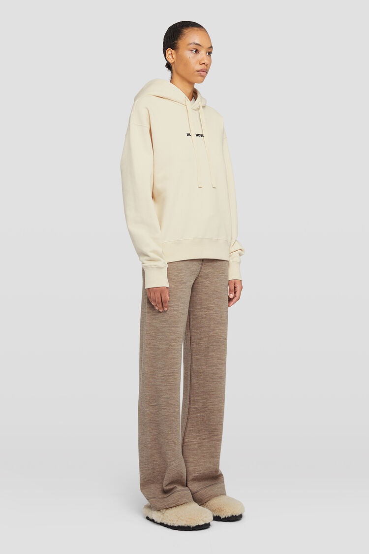 パーカー・フーディ Jil Sander Ivory Sweater With Logo Patch Jil Sander Ivory sweater with logo patch | TheDoubleF