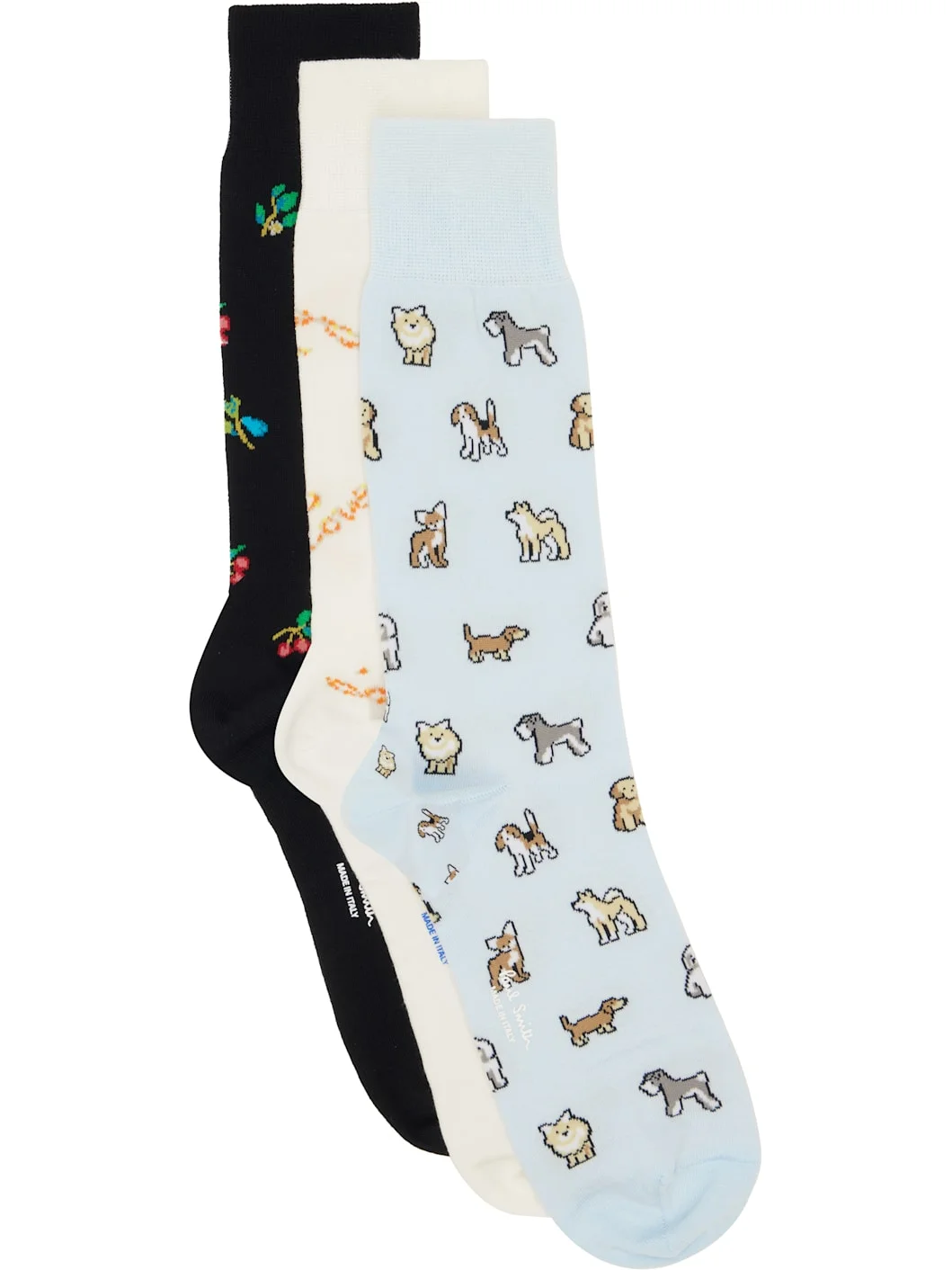 Three-Pack Multicolor Printed-Graphic Socks - 1