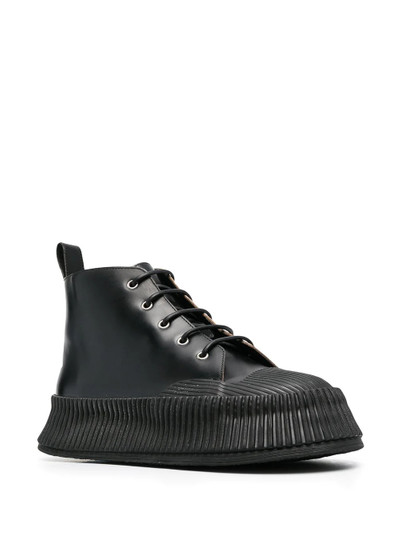 Jil Sander sneaker-style leather boots outlook