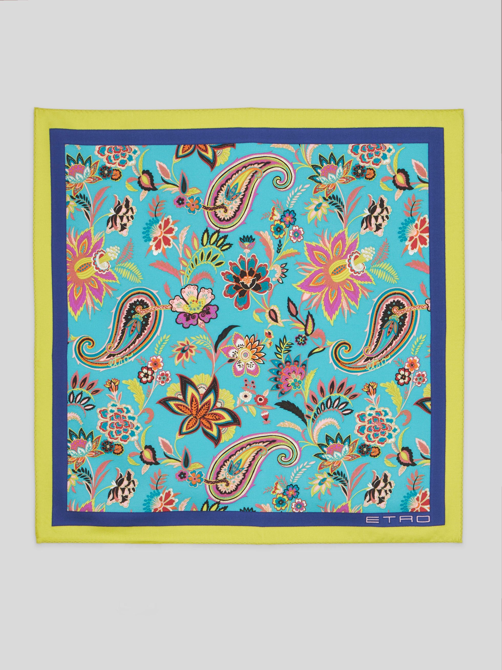 FLORAL PAISLEY POCKET SQUARE - 1