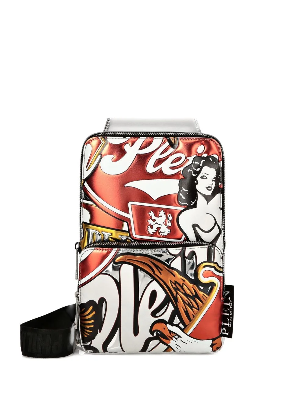 embossed shoulder bag - 1