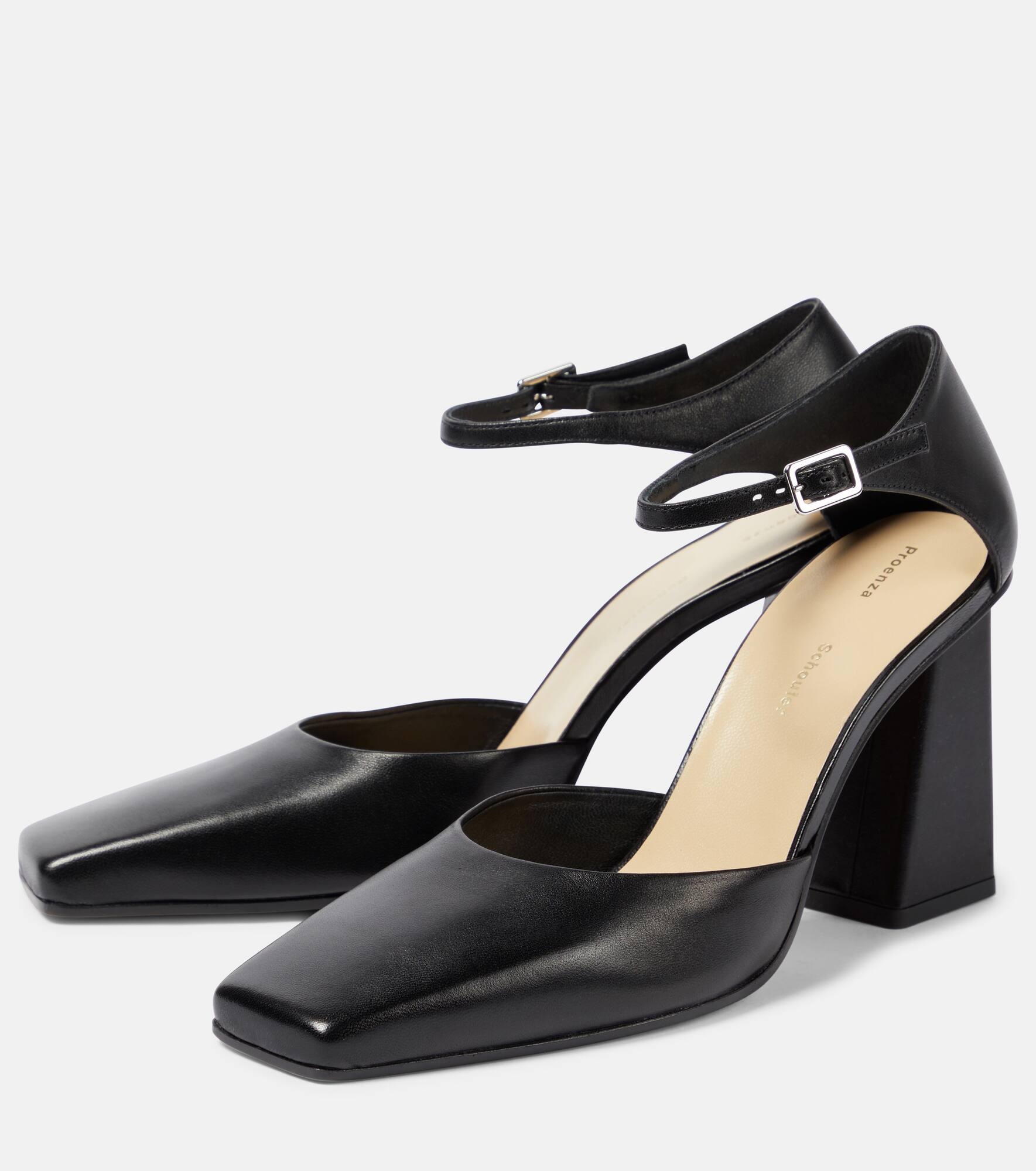Quad leather pumps - 5