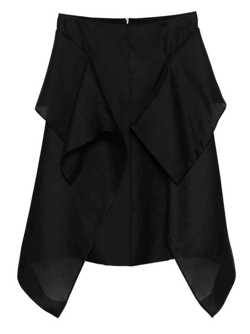 Nina ruffled silk skirt 1