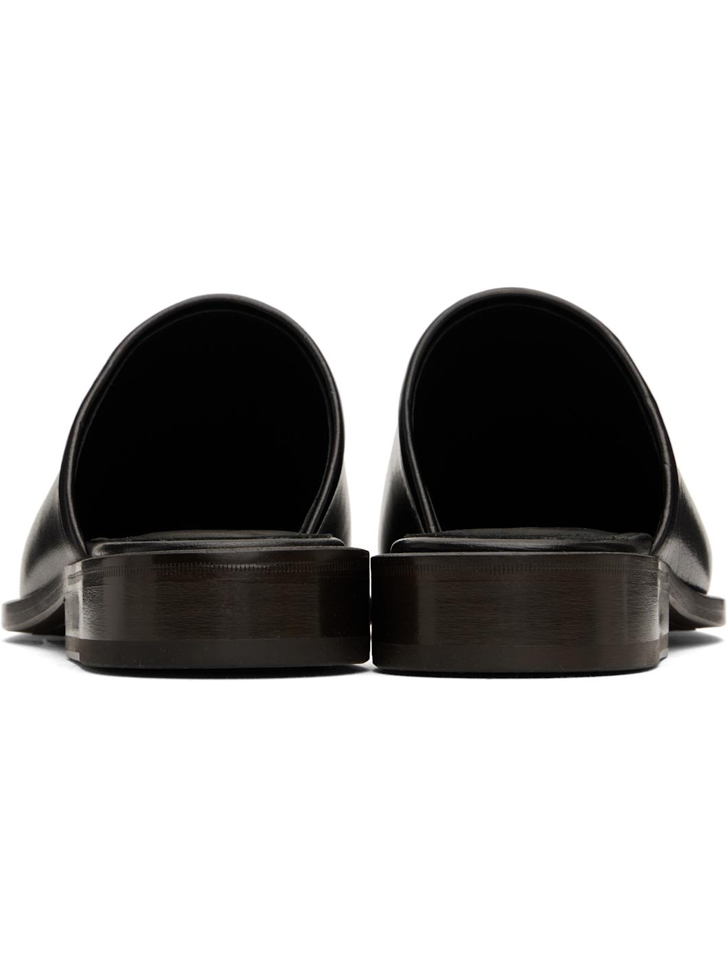 Black Square Mules - 2