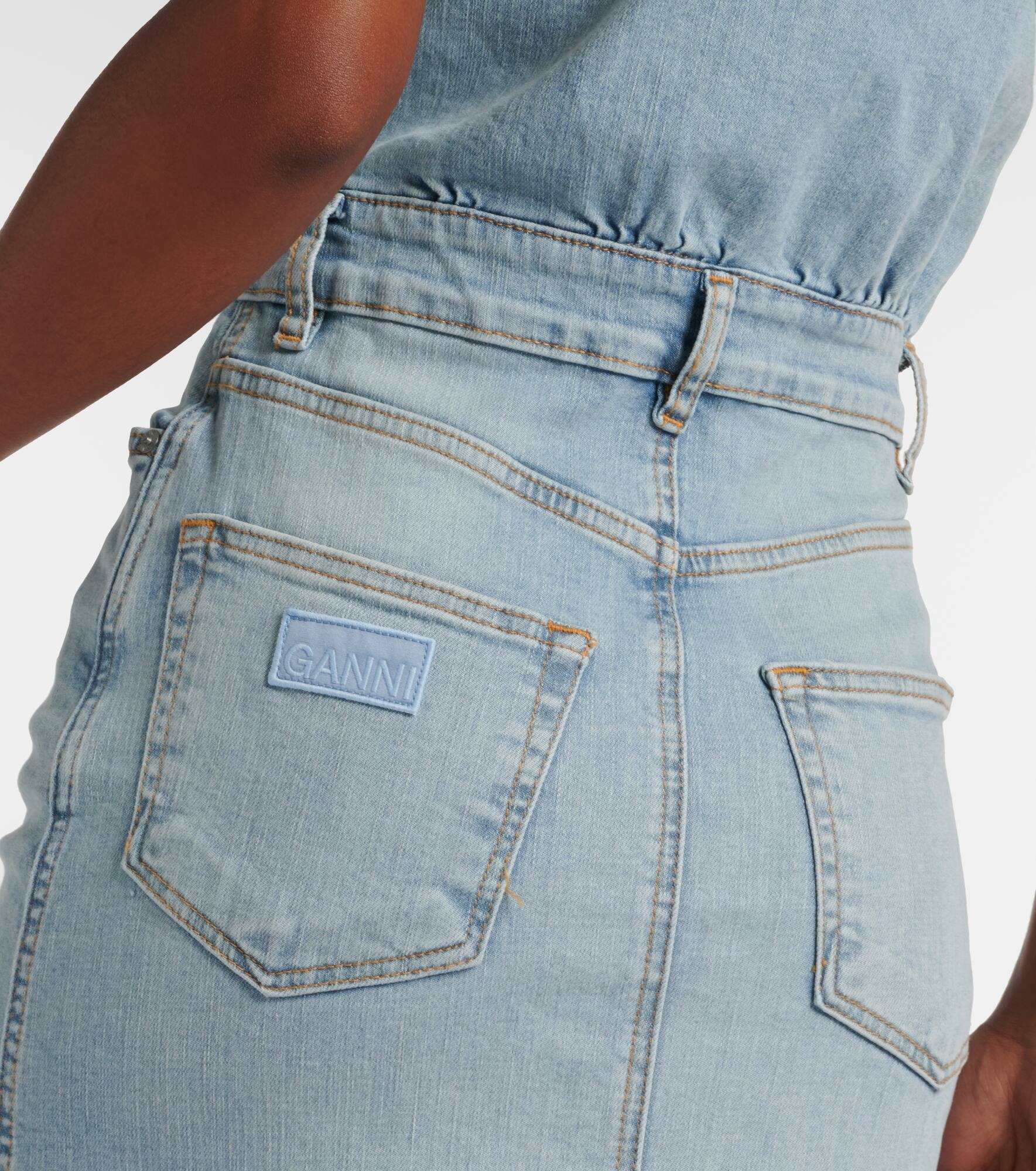 Denim midi dress - 8