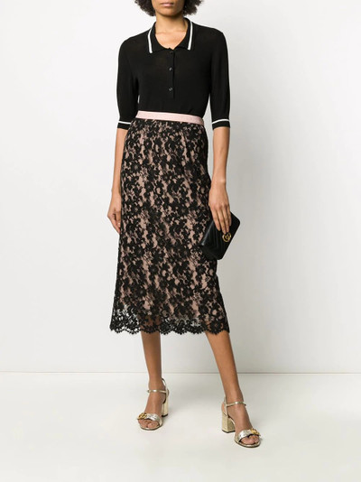 GUCCI floral lace midi skirt outlook