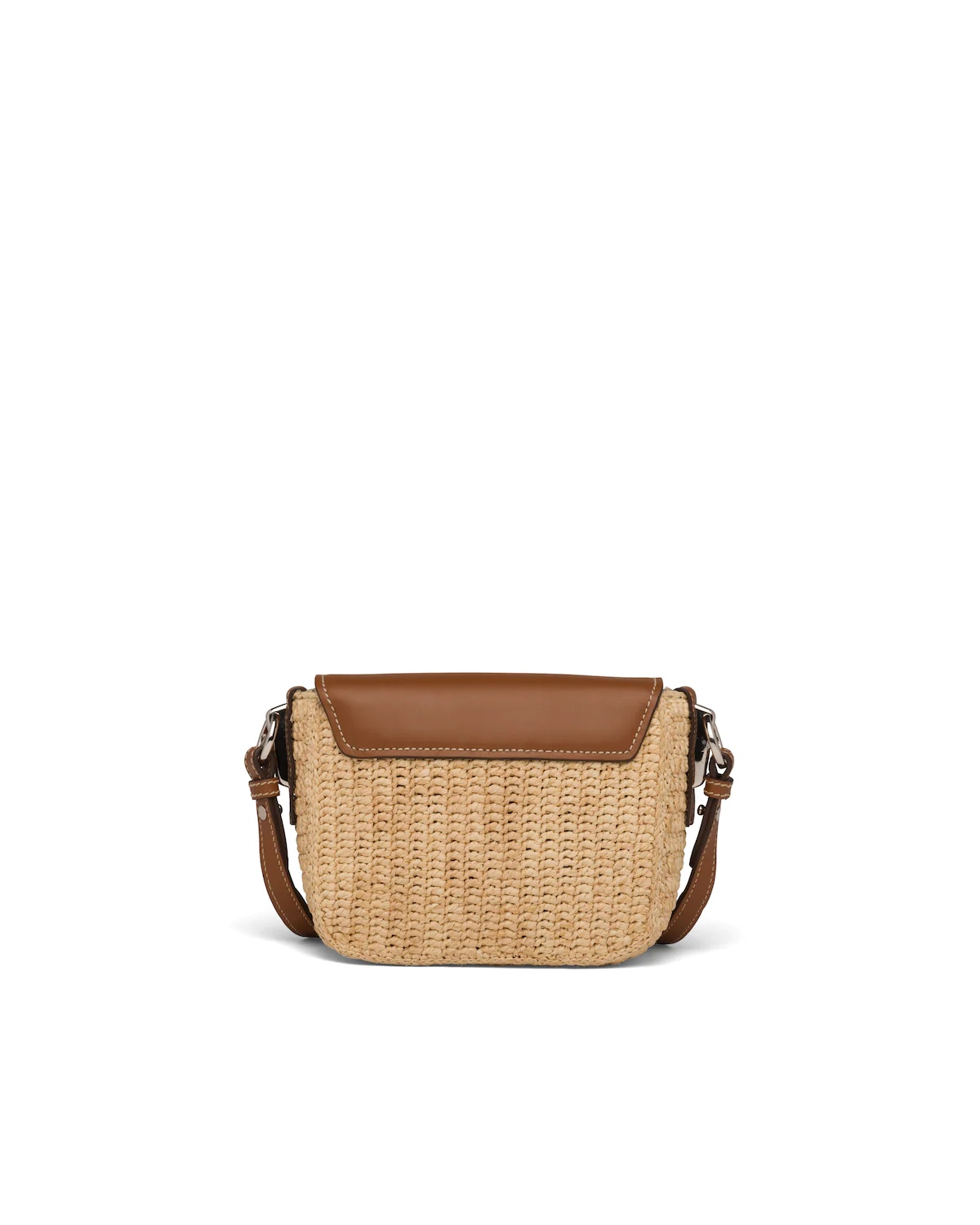 Raffia and Leather Shoulder Bag - 4