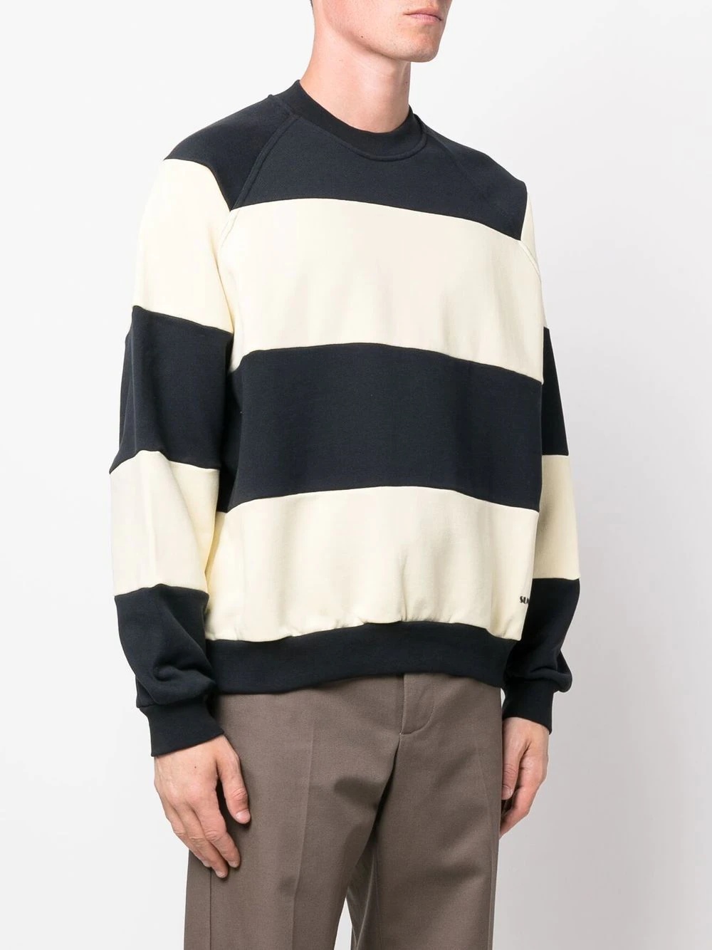 striped crew-neck sweatshirt - 3