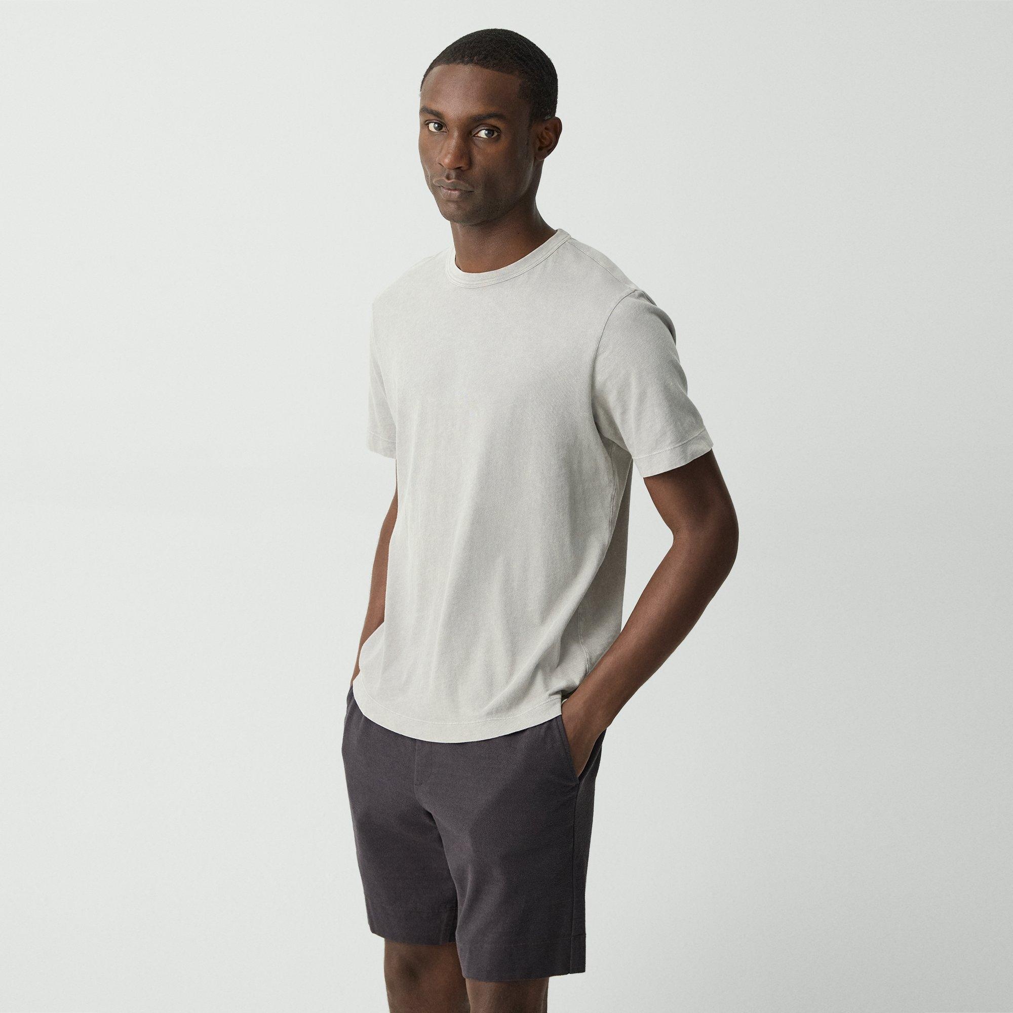 Ribbed Crewneck Tee in Fade Jersey - 3