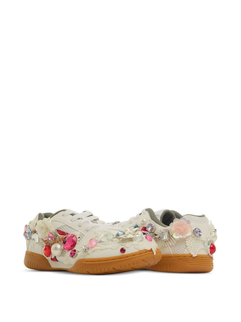 Comme des Garçons GIRL CDG Girl x Mizuno embellished school sneakers outlook