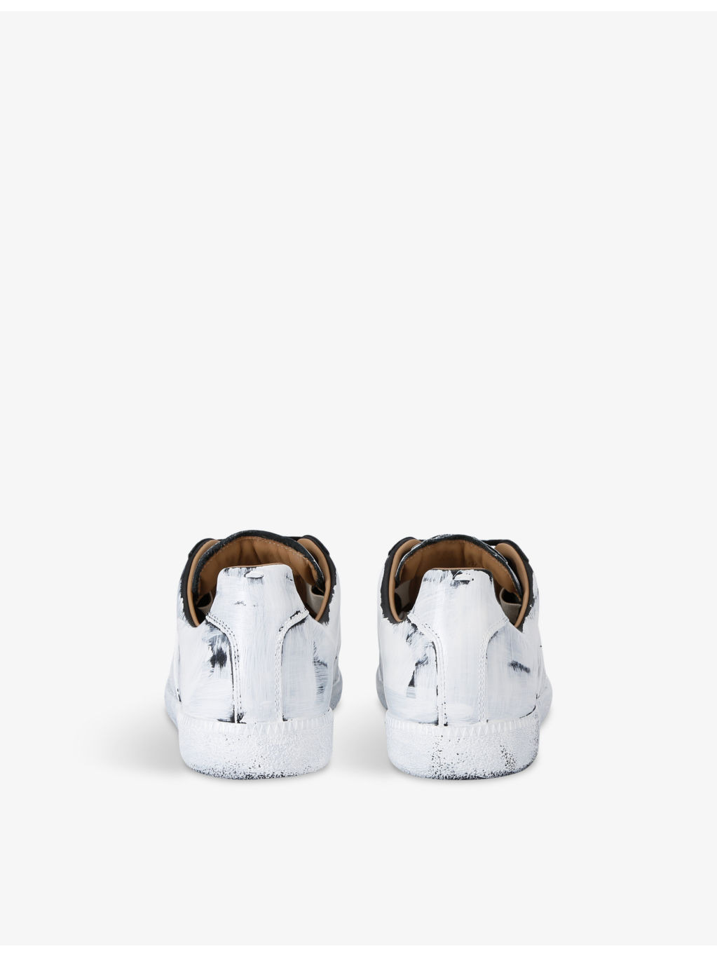 Replica full-paint leather low-top trainers - 4