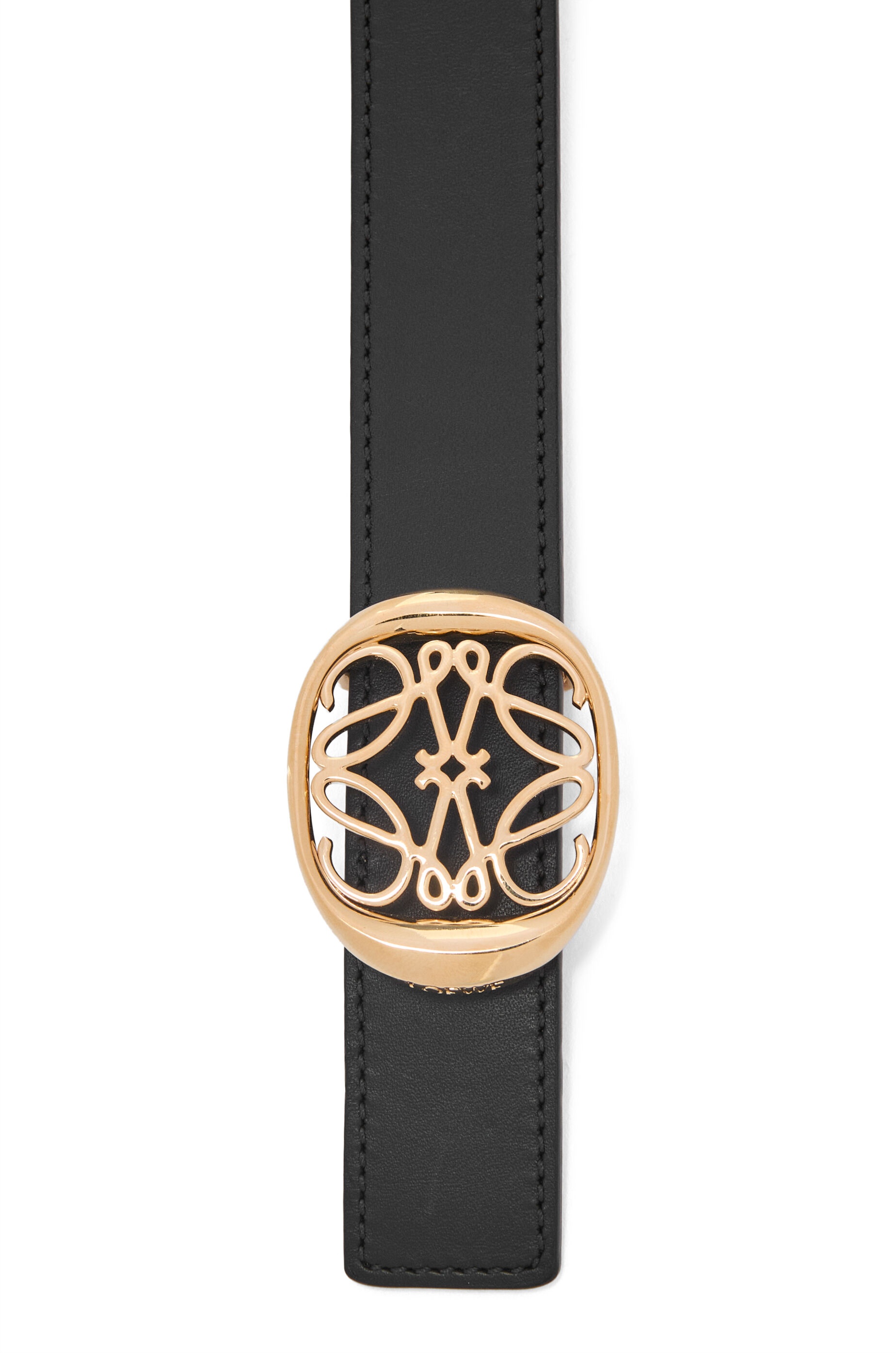 Reversible Anagram Ellipse belt in smooth calfskin - 4