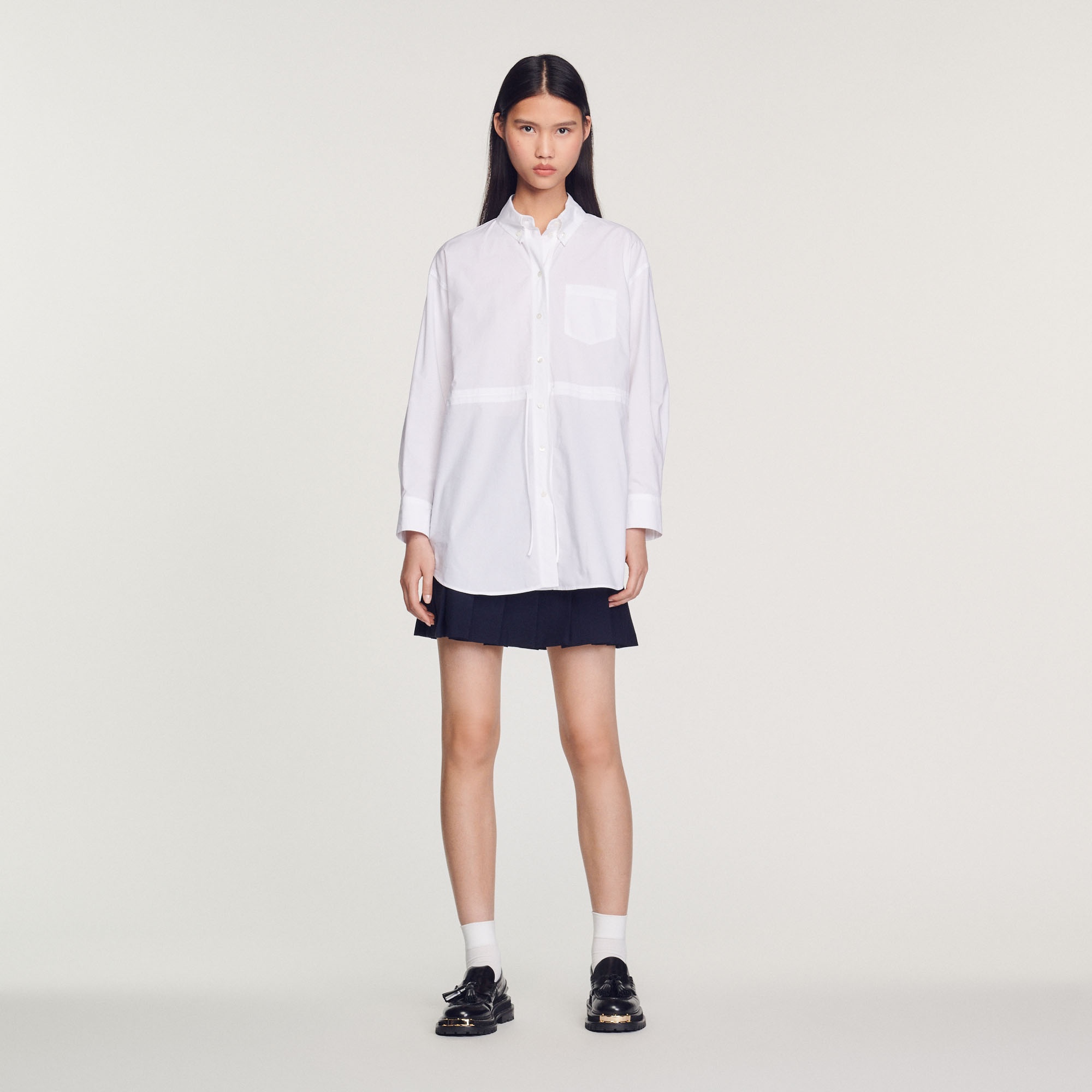 Long drawstring shirt - 3