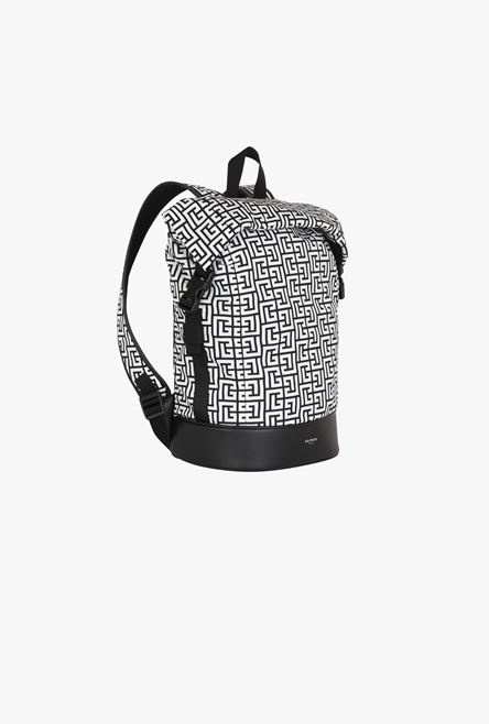 Bicolor white and black nylon 1945 backpack - 6