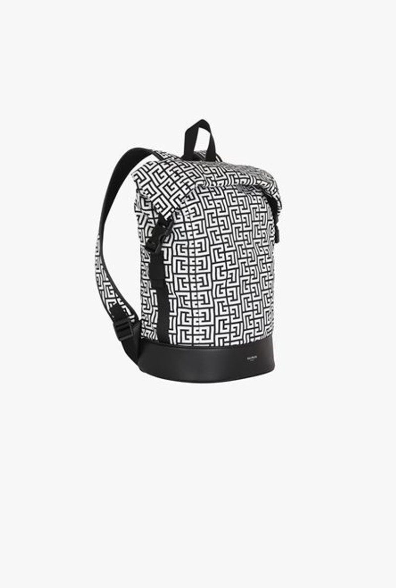 Bicolor white and black nylon 1945 backpack 6