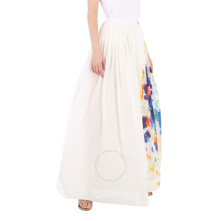 Burberry Tie-dye Print Maxi Skirt In Multi-bright Blue - 2