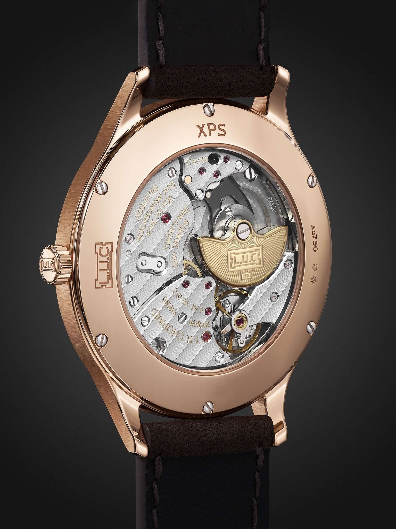 L.U.C XPS Automatic 40mm 18-Karat Rose Gold and Nubuck Watch, Ref. No. 161948-5003 - 5