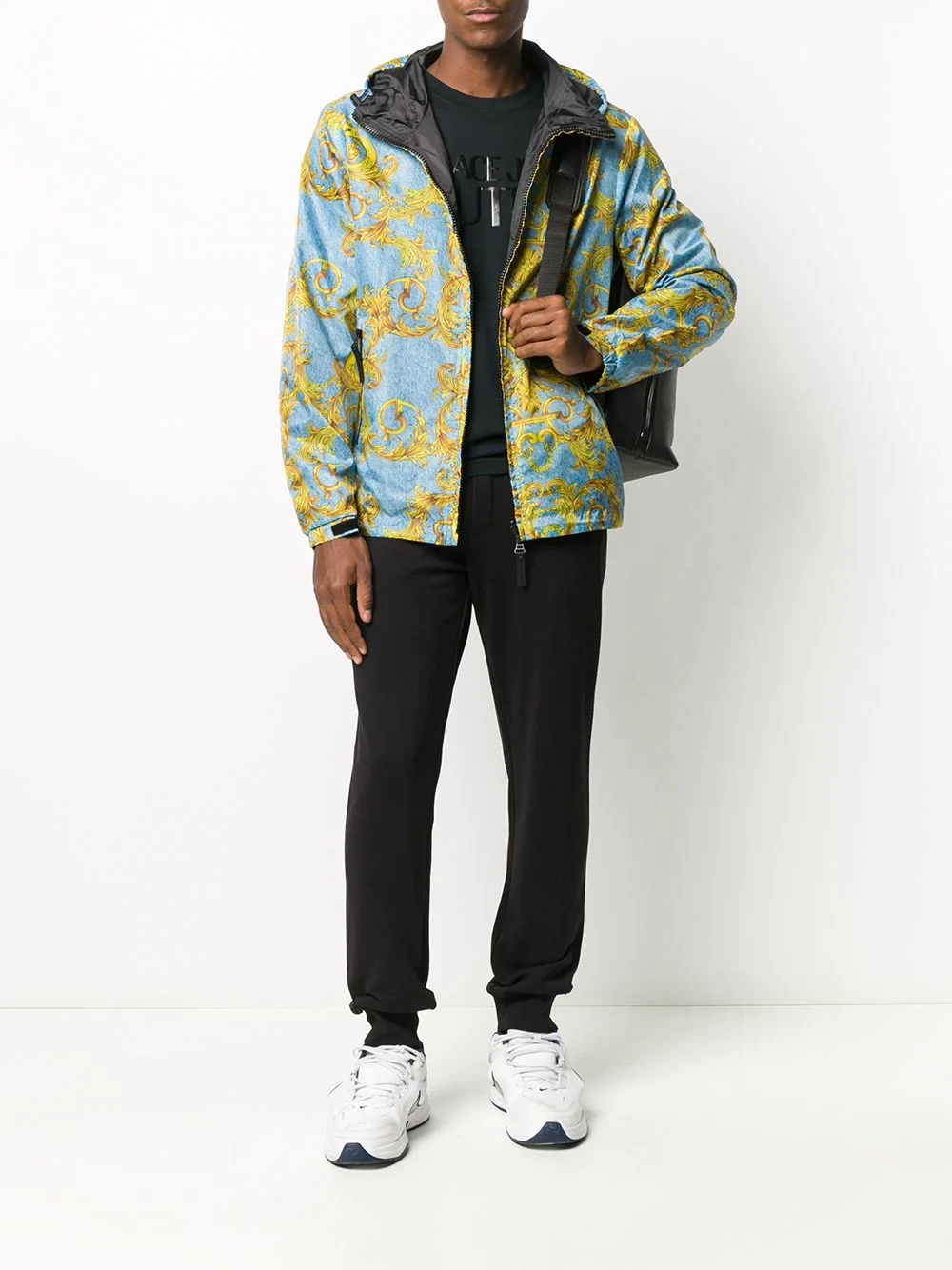 barocco print hooded jacket - 2