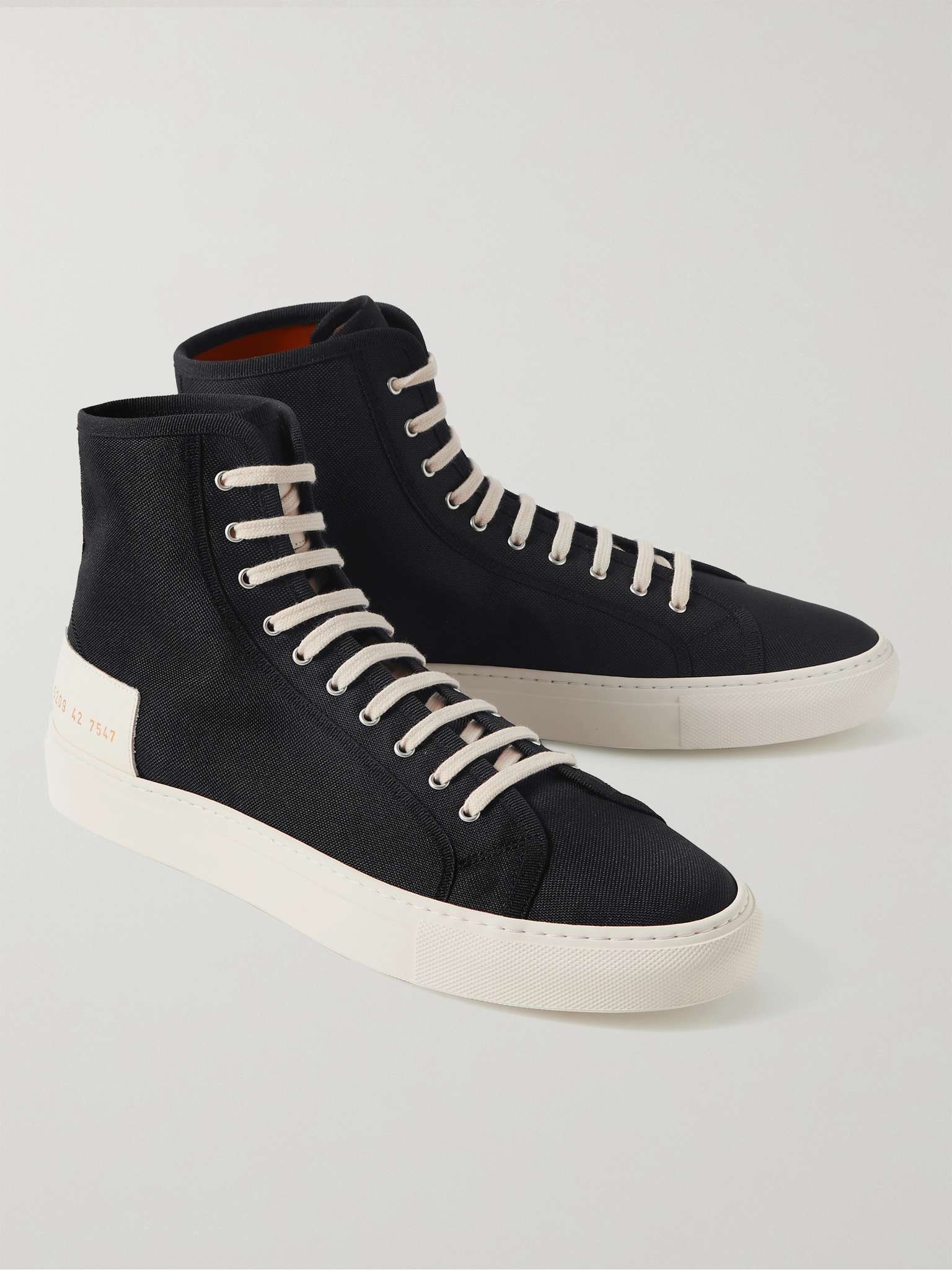 Tournament Leather-Trimmed Recycled Nylon High-Top Sneakers - 4