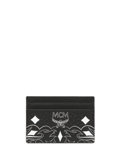 MCM mini Aren bandana-print cardholder outlook