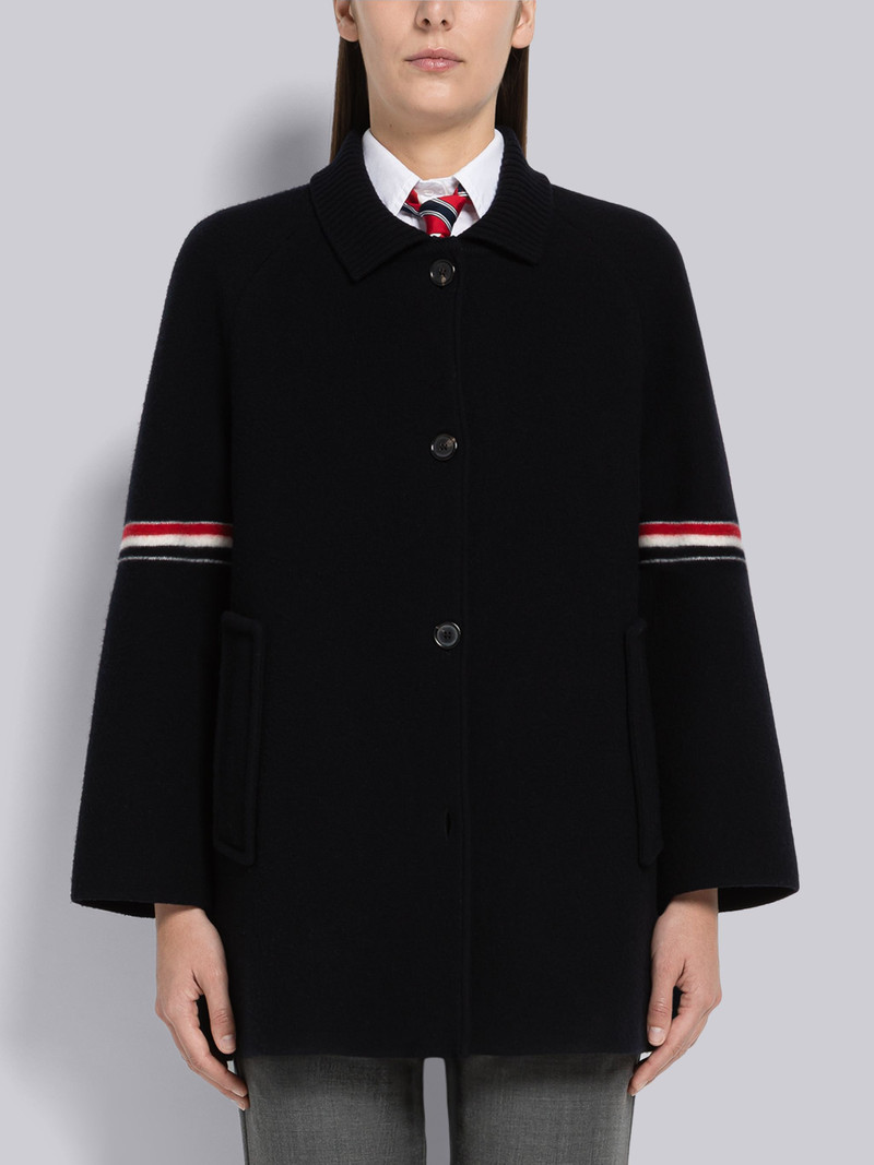 Milano Boiled Wool Cropped Armband Car Coat 1