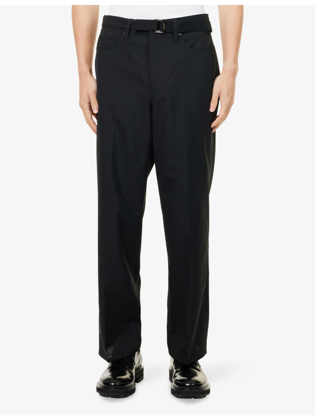 Straight-Leg Belted Wool And Cupro Suiting Trousers - 3