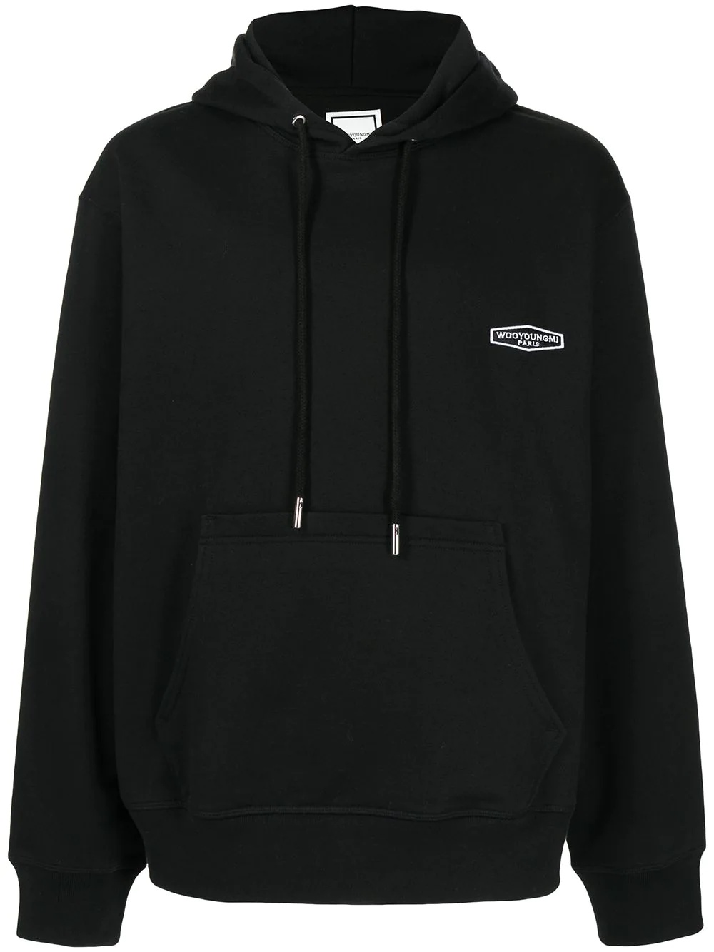 logo-print drawstring hoodie - 1