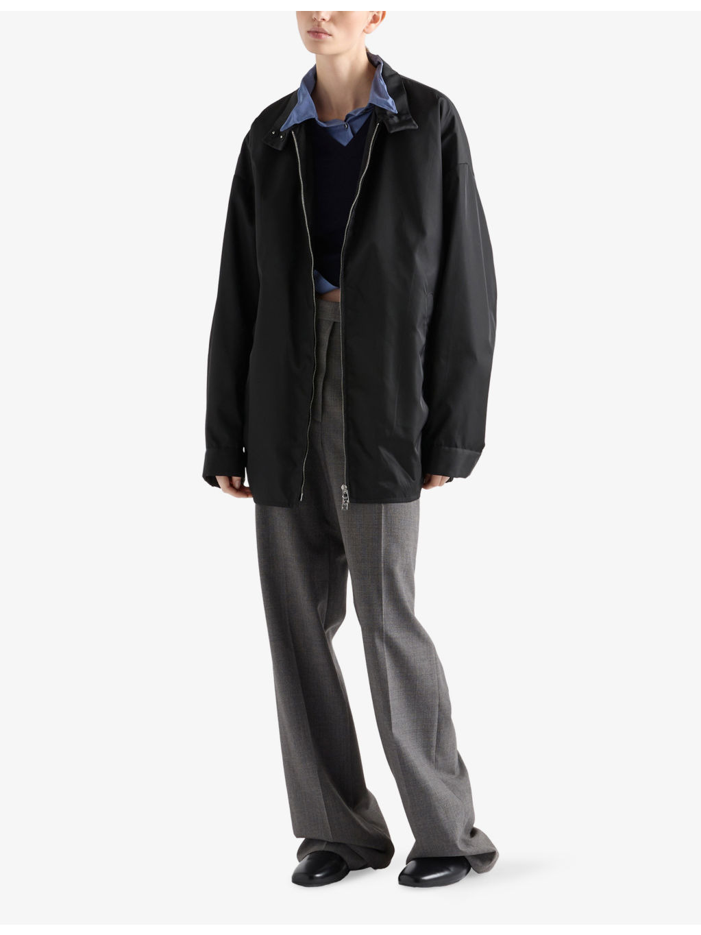 Loose-Fit Re-Nylon Blouson Jacket - 2