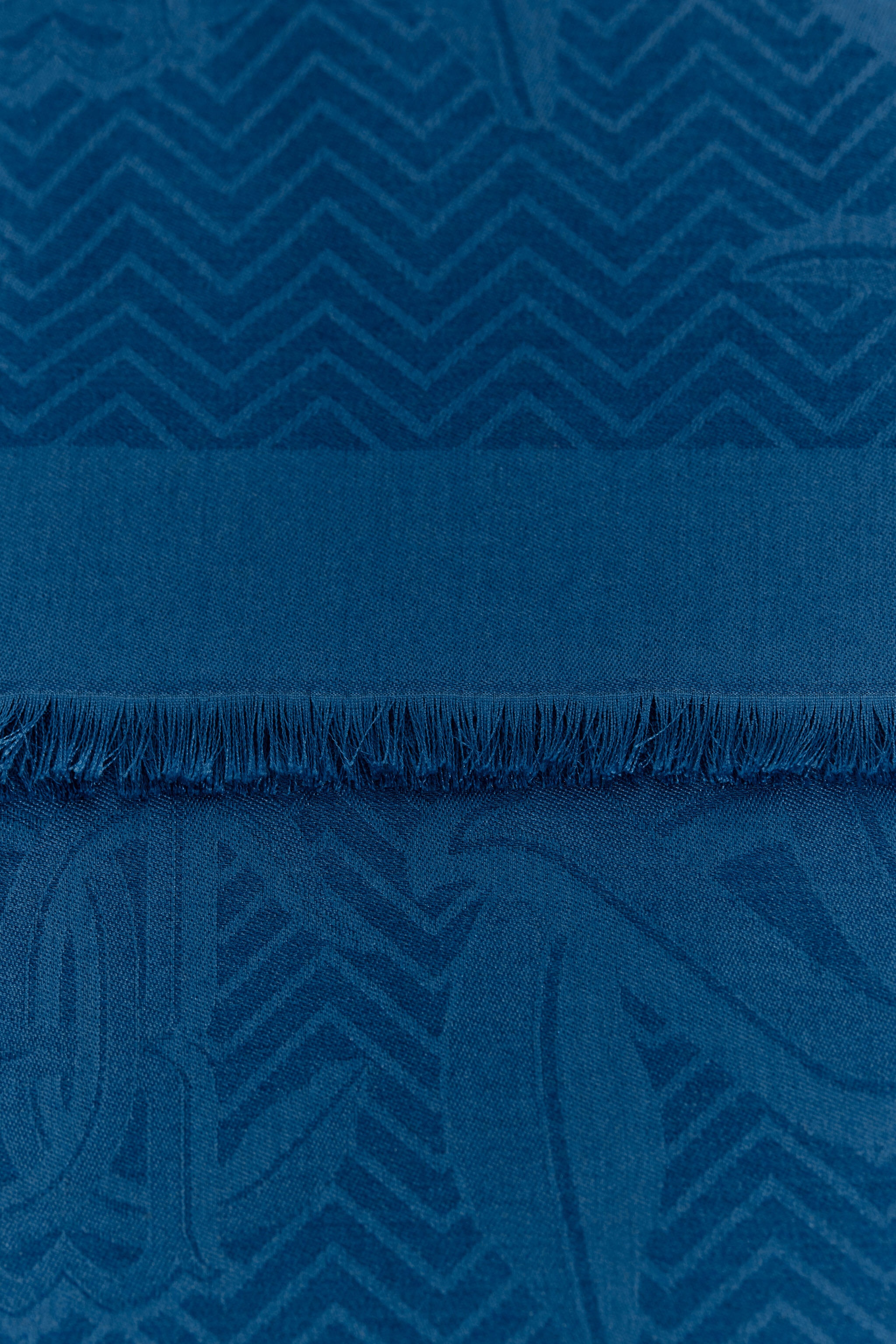 Jacquard Shawl with Mirror Snake Monogram - 2