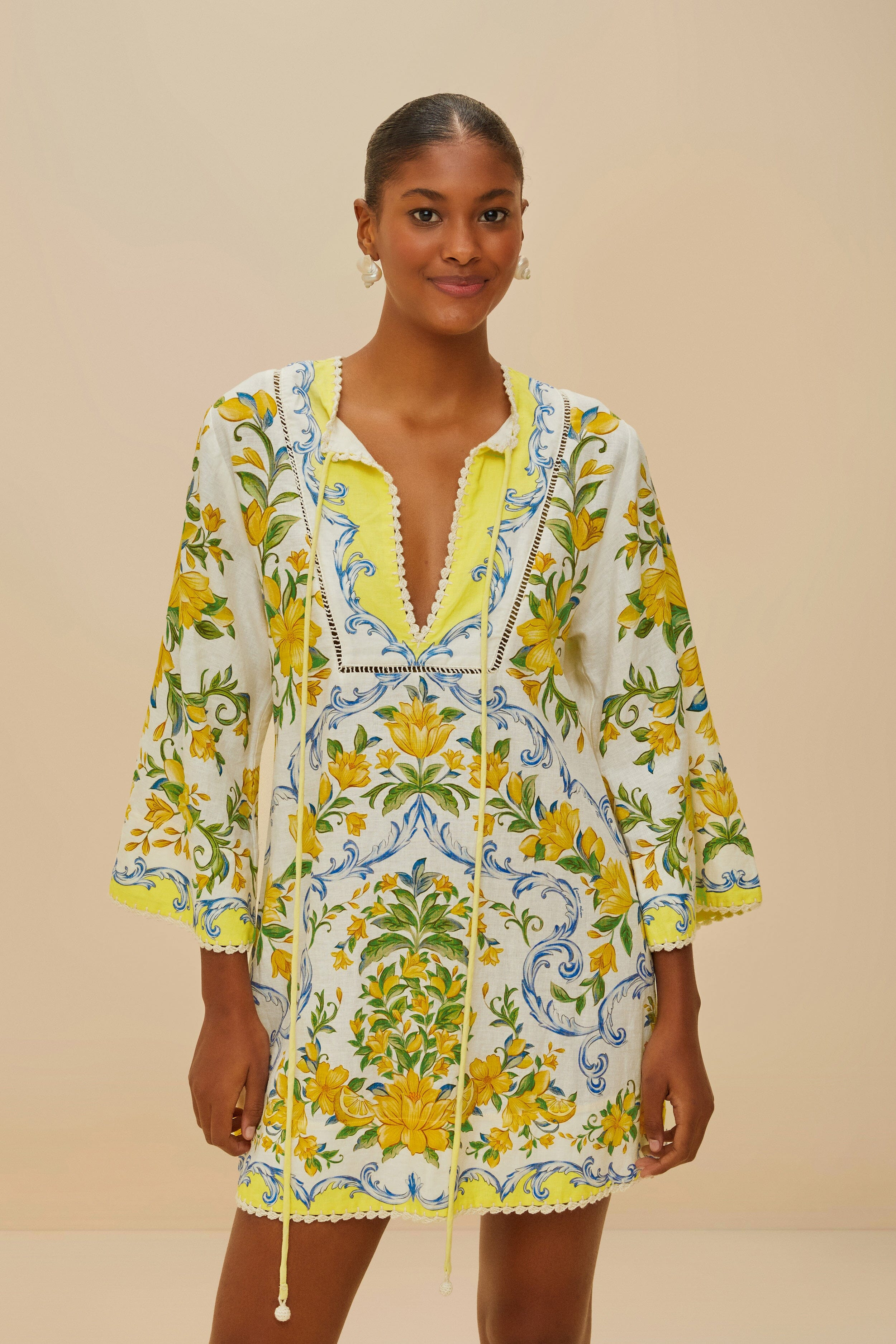 Off-White Sicily Lenzing™ Ecovero™ Euroflax™ Mini Dress - 2