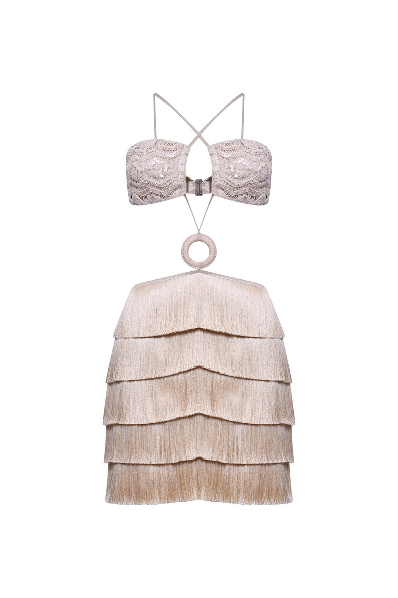 CROCHET BLOOM CUT OUT MINI DRESS 4