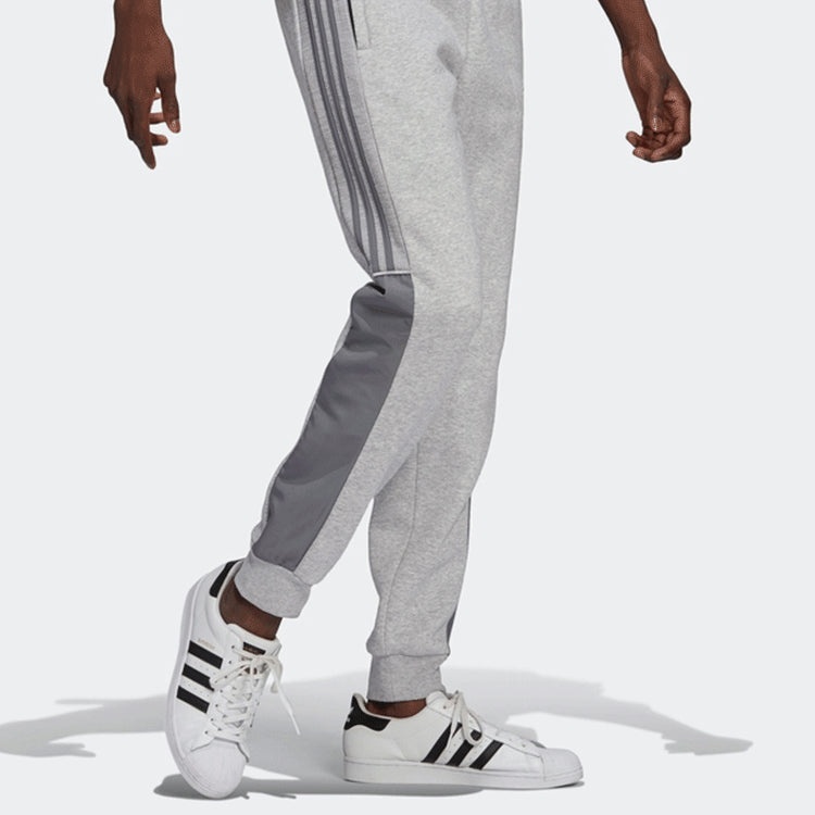 adidas originals Casual Logo Solid Color Sports Bundle Feet Pants Gray GU9421 - 4