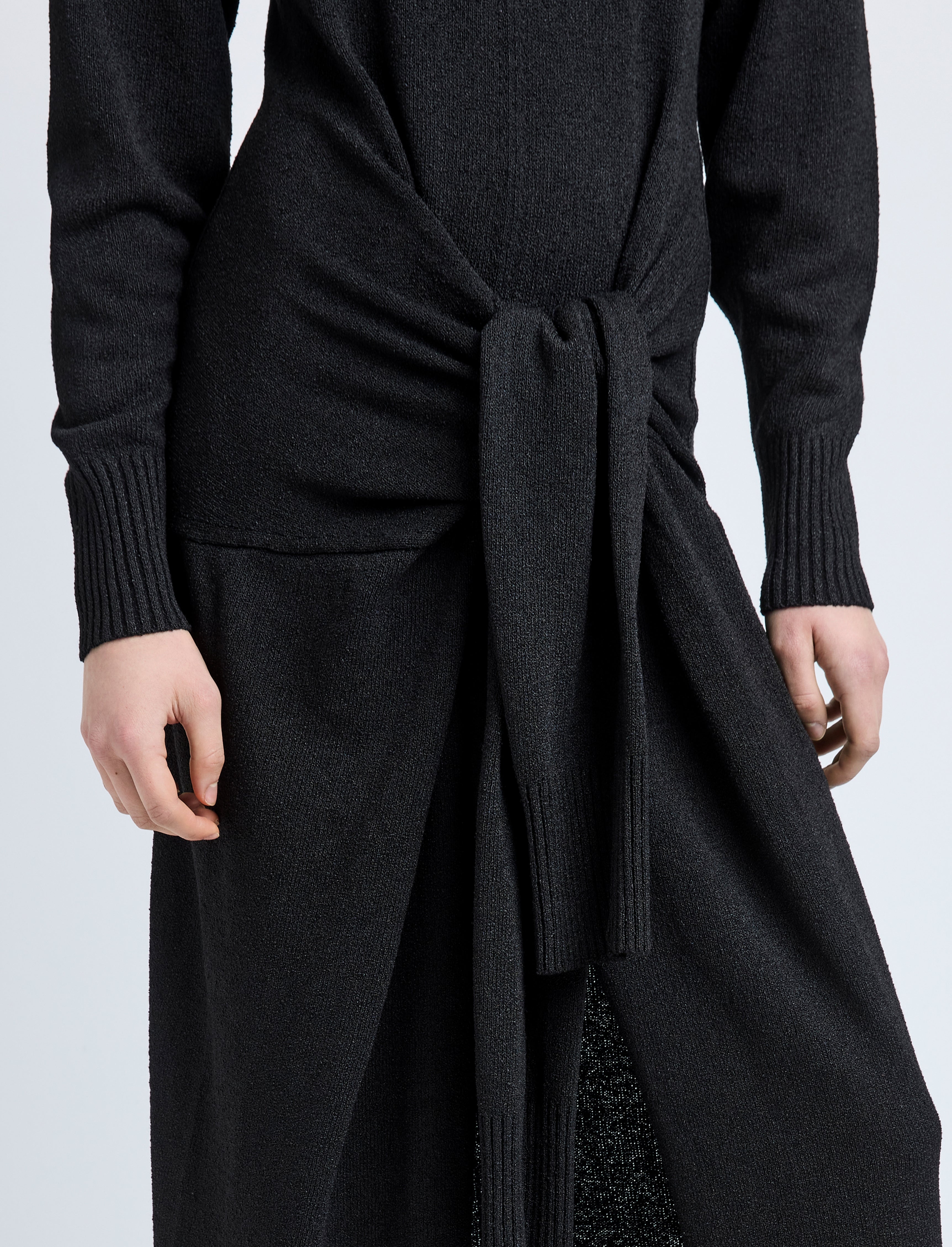 Luca Dress in Silk Cotton Crepe Knit - 5