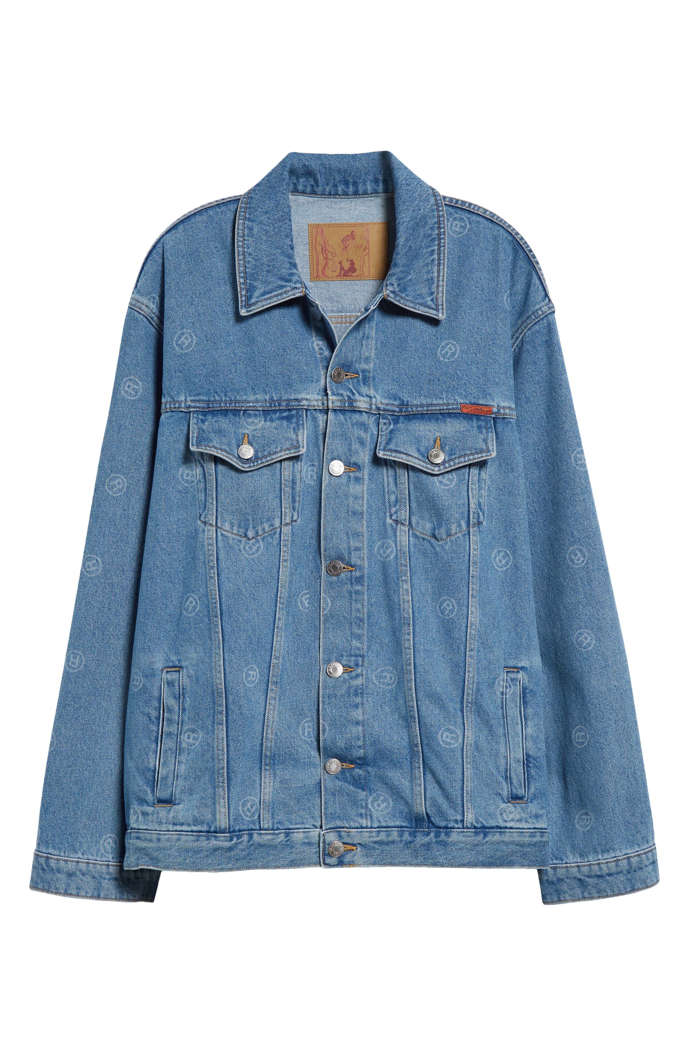 Martine Rose Oversize Denim Trucker Jacket in All Over Blue at Nordstrom - 7