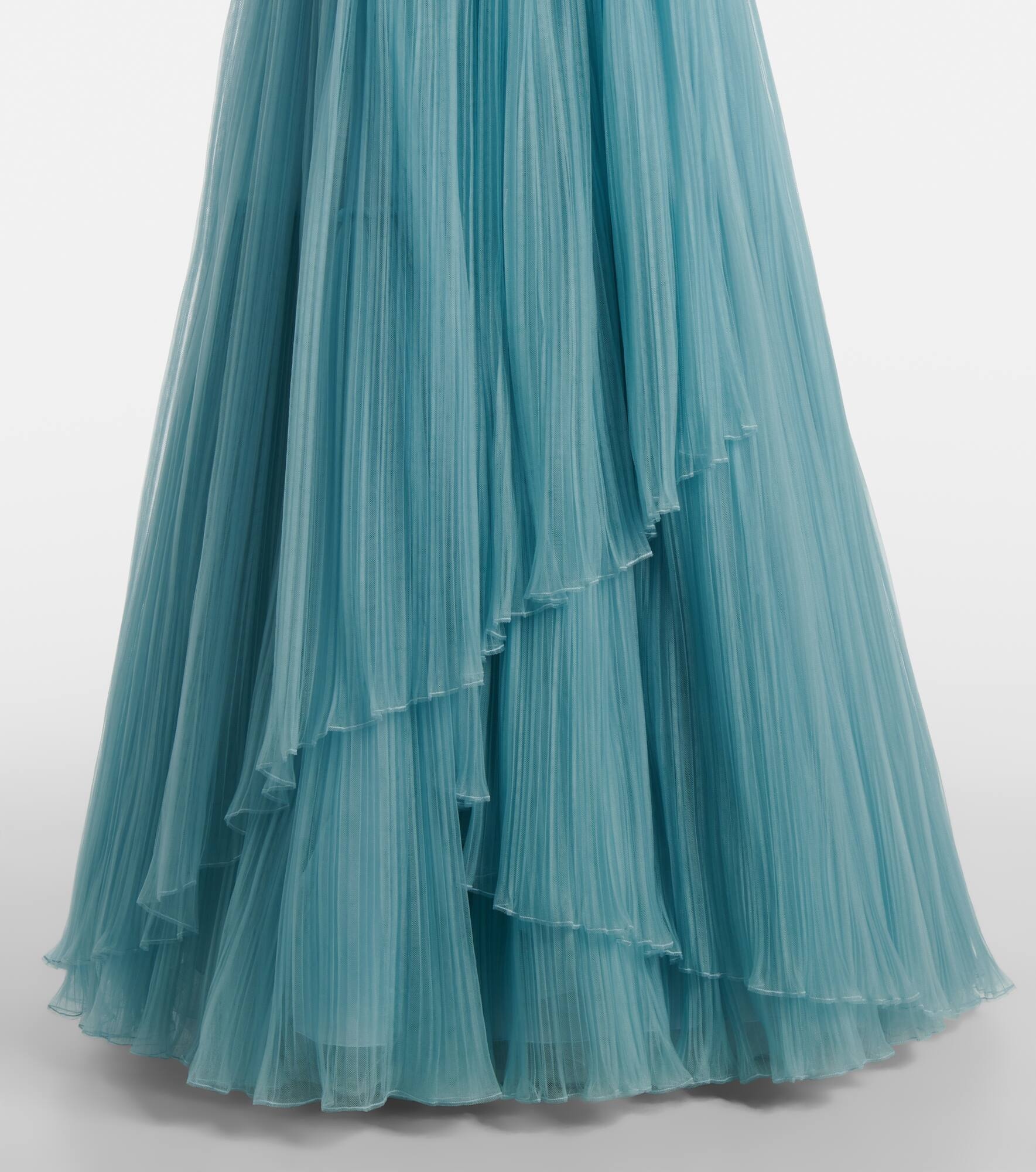 Marinel plissé tulle gown - 5