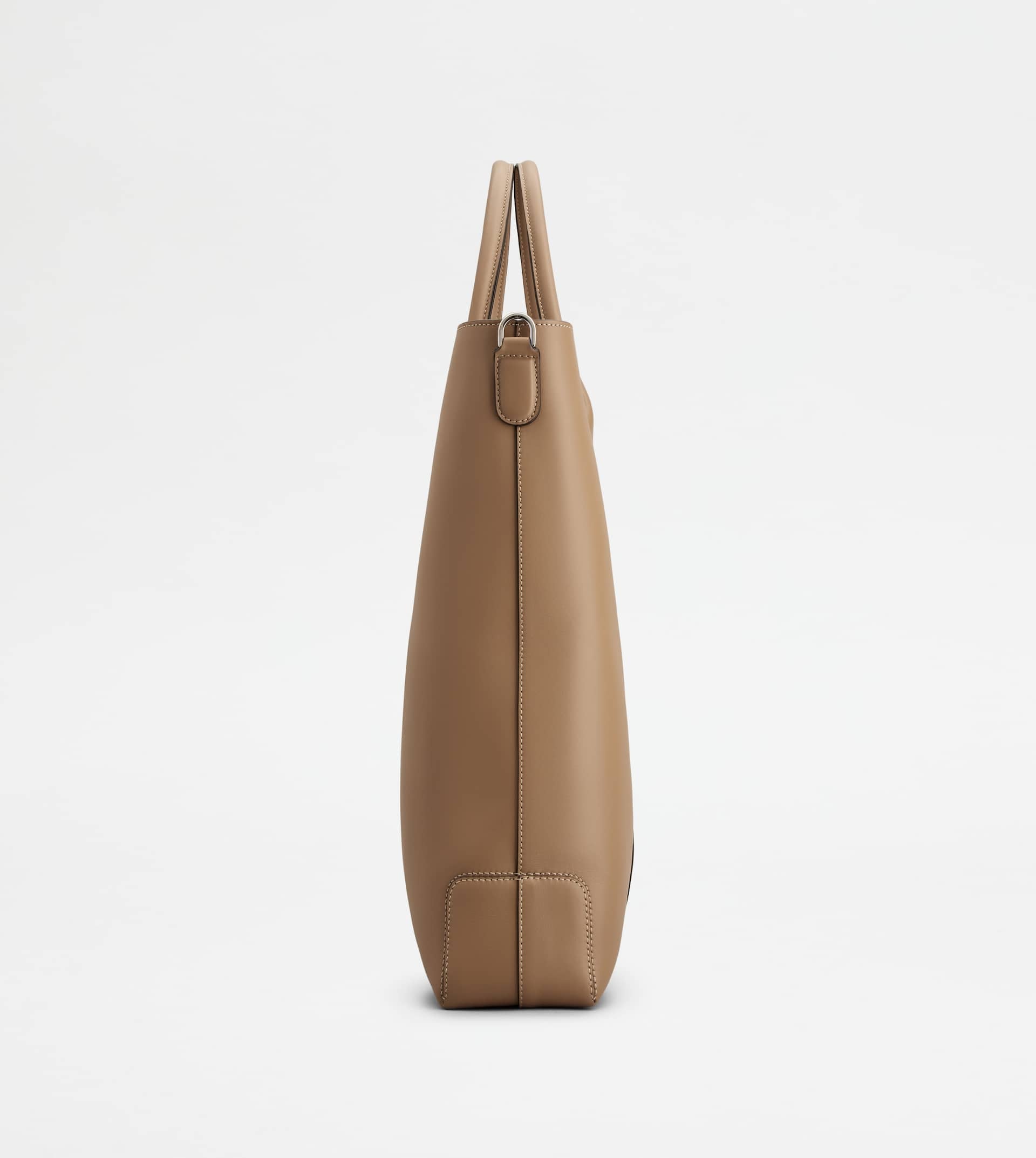 TOD'S DI BAG TOTE BAG IN LEATHER E SHEARLING MEDIUM - BEIGE - 2