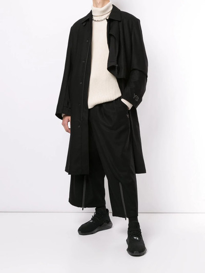 Y-3 wide-leg flannel trousers outlook