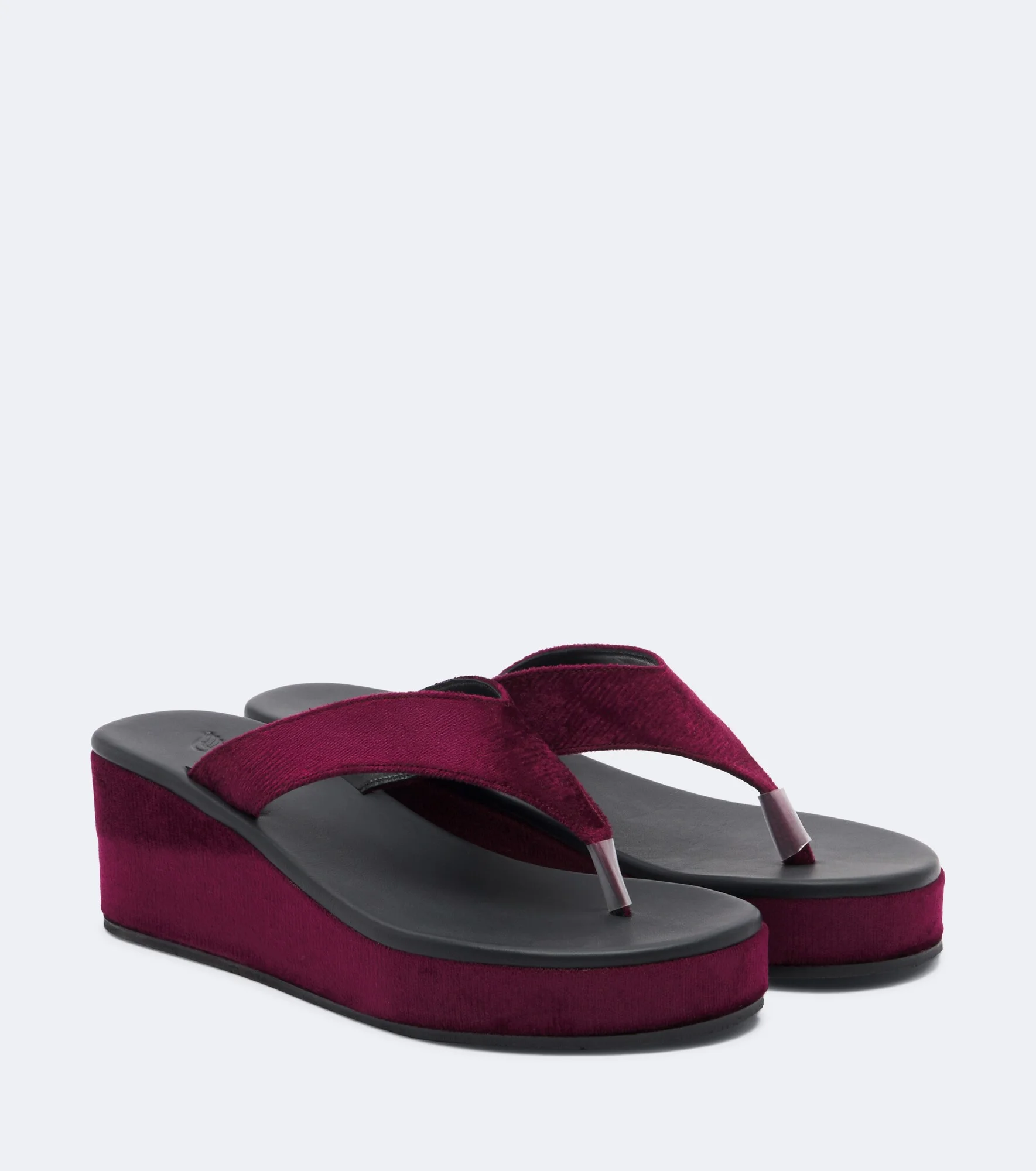 Charys velvet platform thong sandals - 1