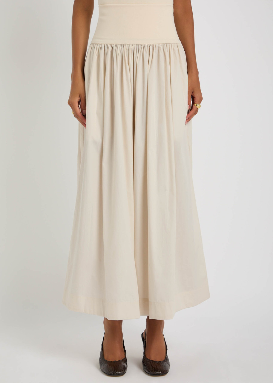 Esse Studios Pleated Cotton-poplin Maxi Skirt - 2