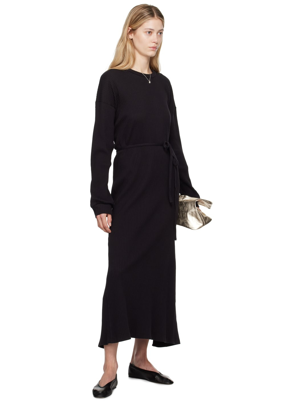 Black Shaw Kaftan Midi Dress - 4